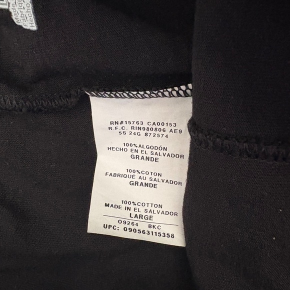 TWO PAIR HANES JERSEY POCKET SHORTS, 100% COTTON, SIZE LARGE, 1 BLACK, 1 BLUE - Picture 3 of 4